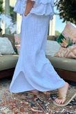 Frame Scoop Hem Pant White